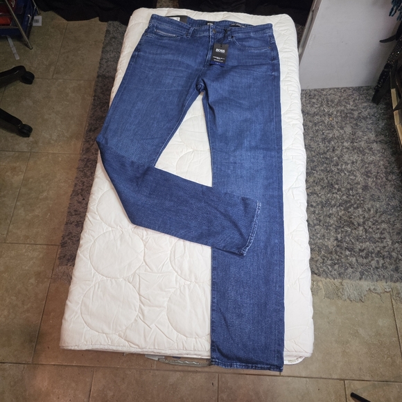 Hugo Boss Delaware3-1 Slim Fit Jeans Mens 36x34 Navy Candiani Denim NWT $178 - Picture 13 of 16